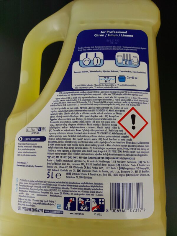 JAR originál na nádobí 5 litrů citron - Obrázek 3