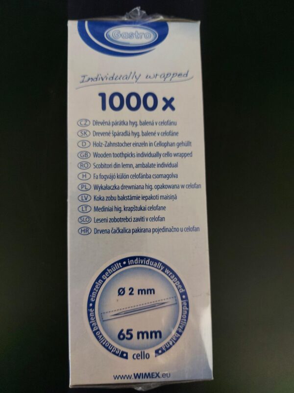 Párátka dřevěná jednotlivě balená (1000 ks) - Obrázek 3
