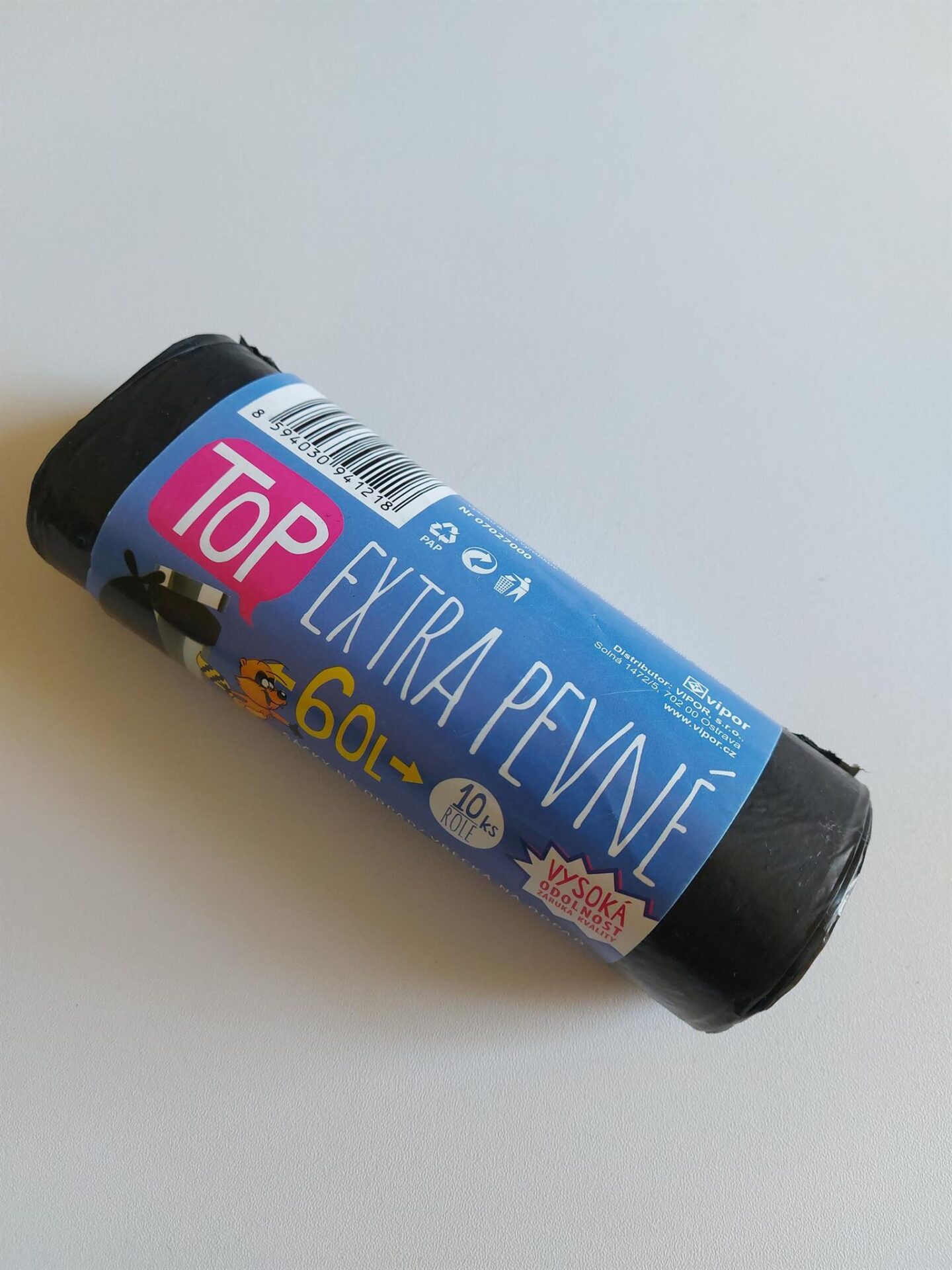 Sáček do koše LDPE EXTRA TOP 60 litrů, černý (10 ks)