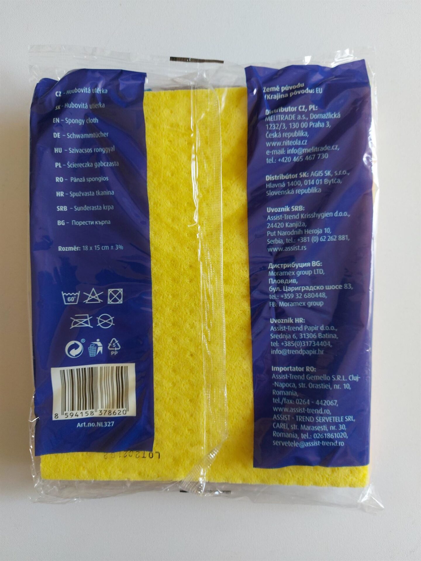 Utěrky houbové mix barev 18x15 cm (5 ks) - Obrázek 4