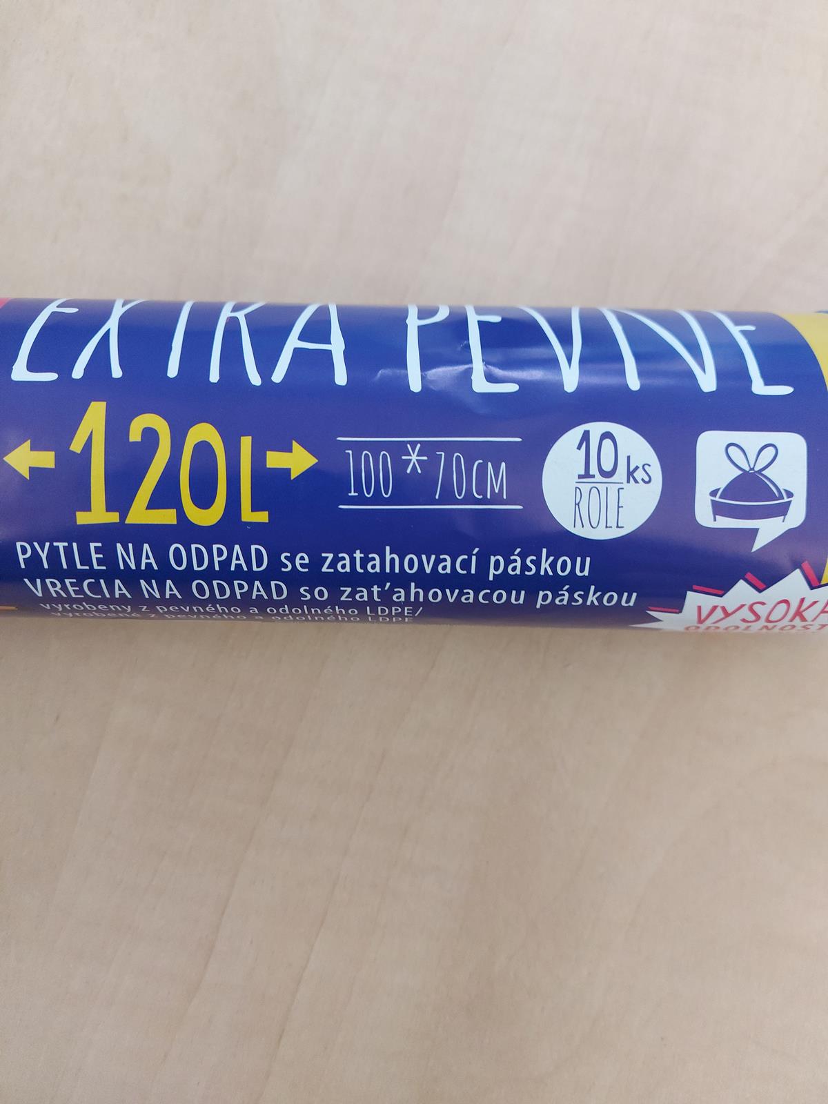 Pytel na odpad EXTRA TOP 120 litrů zatahovací, 70x110 cm (10 ks) - Obrázek 2