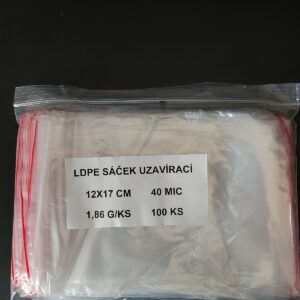 Sáček LDPE ZIP 12x17 cm (100 ks)