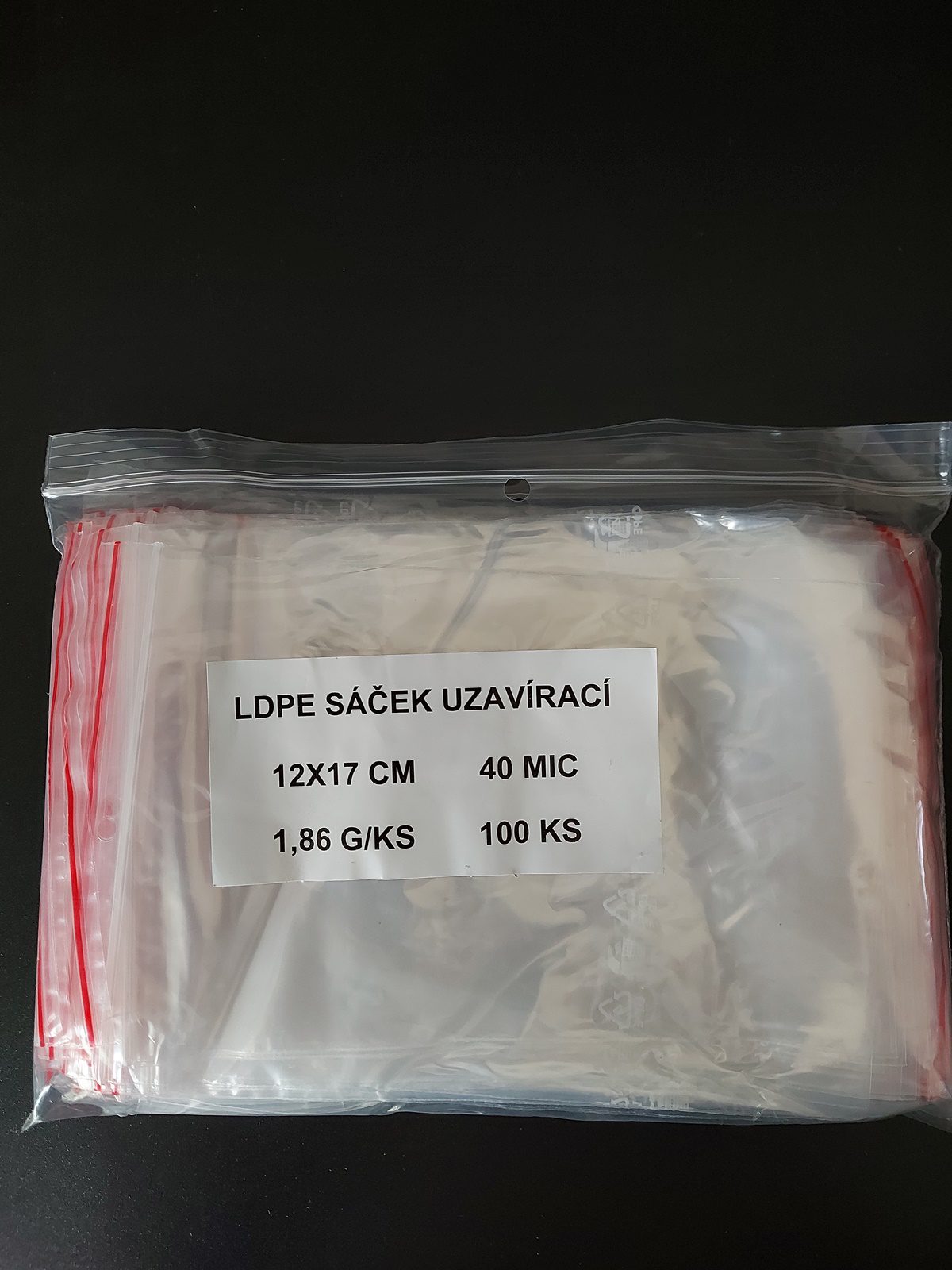 Sáček LDPE ZIP 12x17 cm (100 ks)