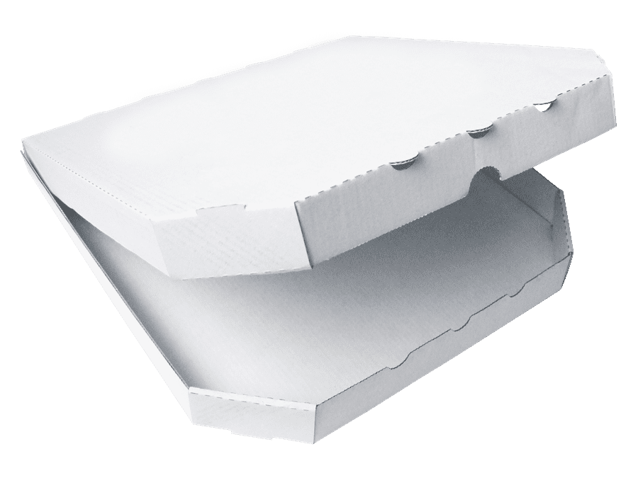 PIZZA krabice 40x40x4 cm bílá bez potisku (100 ks)