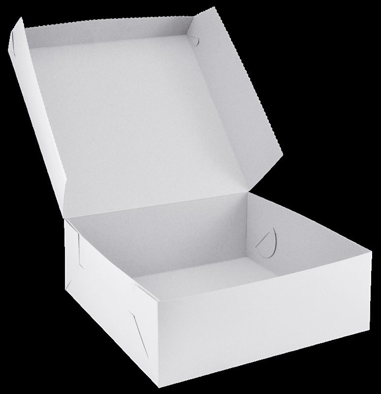 Dortová krabice papírová bílá 28x28x10 cm (50 ks)