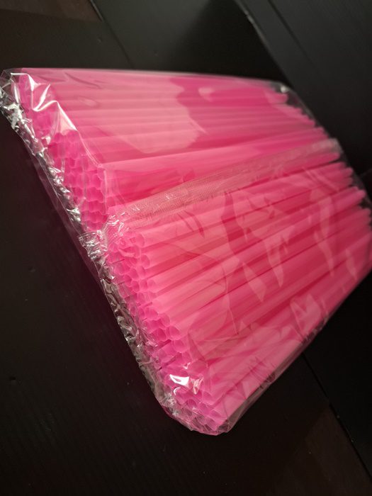 Plastová brčka JUMBO (opakovatelně použitelná) - růžová neon (150 ks) - Obrázek 5