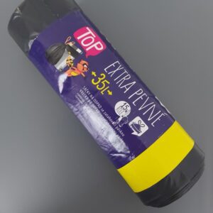 Sáček do koše LDPE černý EXTRA TOP 35 litrů se zatahovací páskou (15 ks)