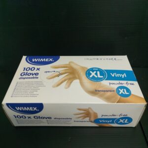 Rukavice jednorázové vinylové XL nepudrované transparentní (100 ks)