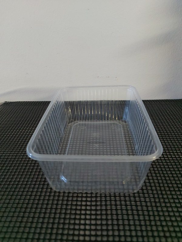 Miska PP hranatá transparentní 180x133x93 mm, 1500 ml (50 ks)